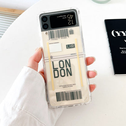 Air Ticket Travel Case For Samsung Galaxy Z Flip 4