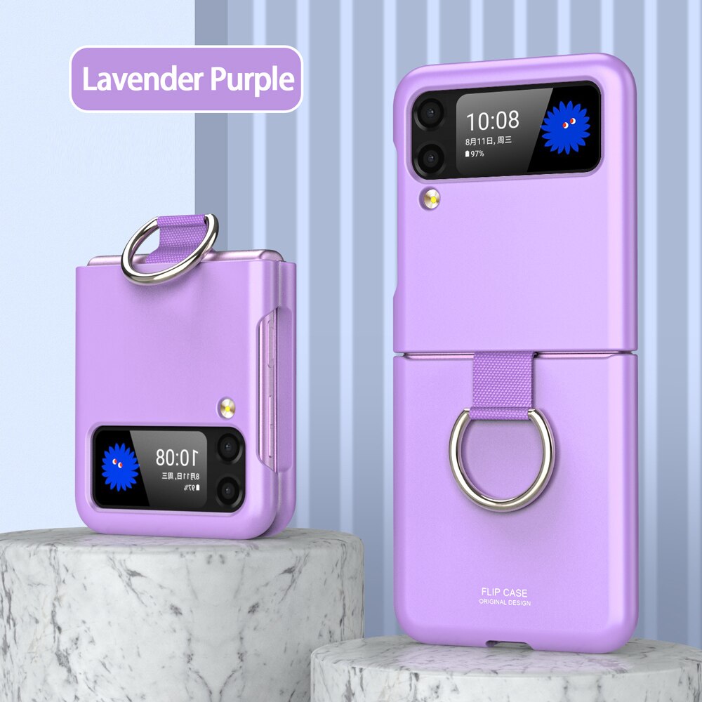 Shockproof Matte Case with Ring For Samsung Galaxy Z Flip 4