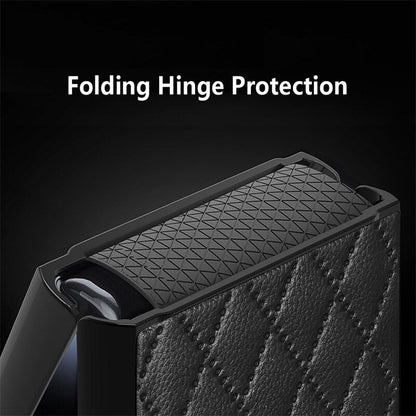 Leather Case With Lens Film Protected For Samsung Galaxy Z Flip 5