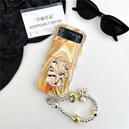 Metallic Water Ripple Phone Case for Samsung Galaxy Z Flip Series