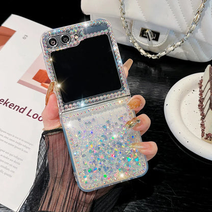 Cute Pearl Diamond Glitter Case for Samsung Galaxy Z Flip 3/4/5