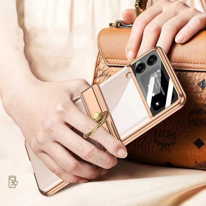 Plating transparent Case for Samsung Galaxy Z Flip 4