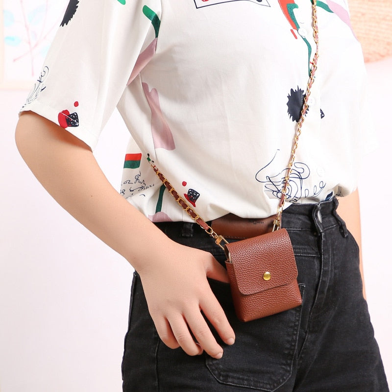 Crossbody Leather Mini Phone Bag For Samsung Galaxy Z Flip 4