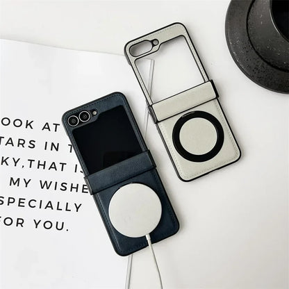 Leather Magnetic Case For Samsung Galaxy Z Flip