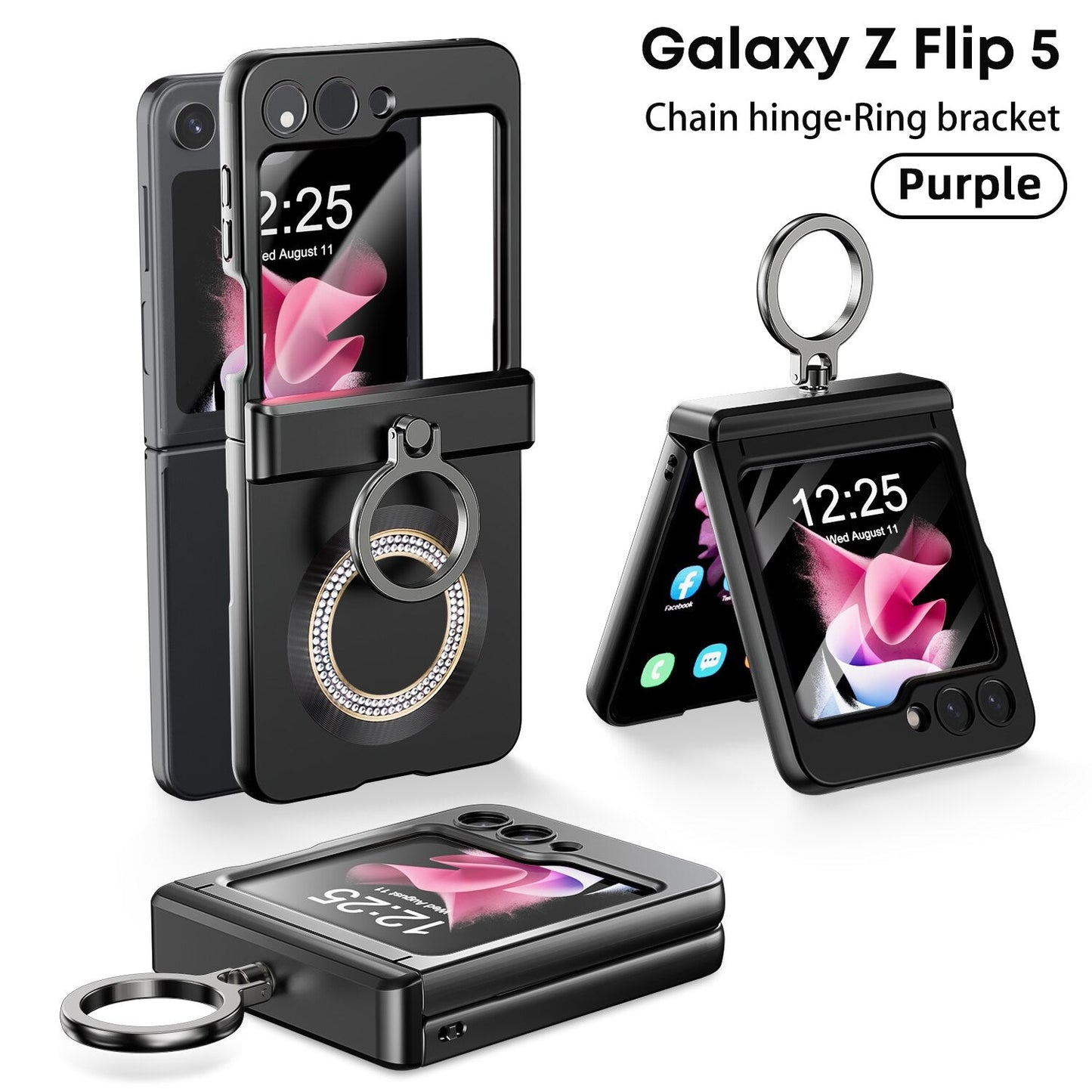 Magnetic Wireless Charging Case with Bracket For Samsung Galaxy Z Flip 5