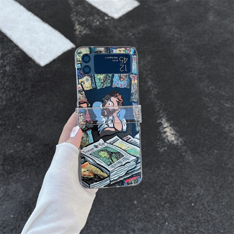 Cute Painting Case For Samsung Galaxy Z Flip 4
