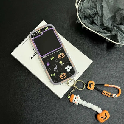 Happy Halloween Pumpkin Ghost Case for Samsung Galaxy Z Flip 3/4/5/6