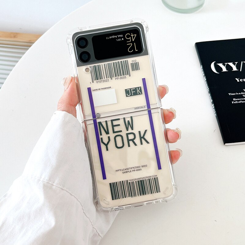 Air Ticket Travel Case For Samsung Galaxy Z Flip 4