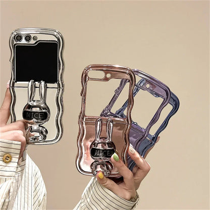 Rabbit Stand Wave Case for Samsung Galaxy Z Flip 3/4/5/6
