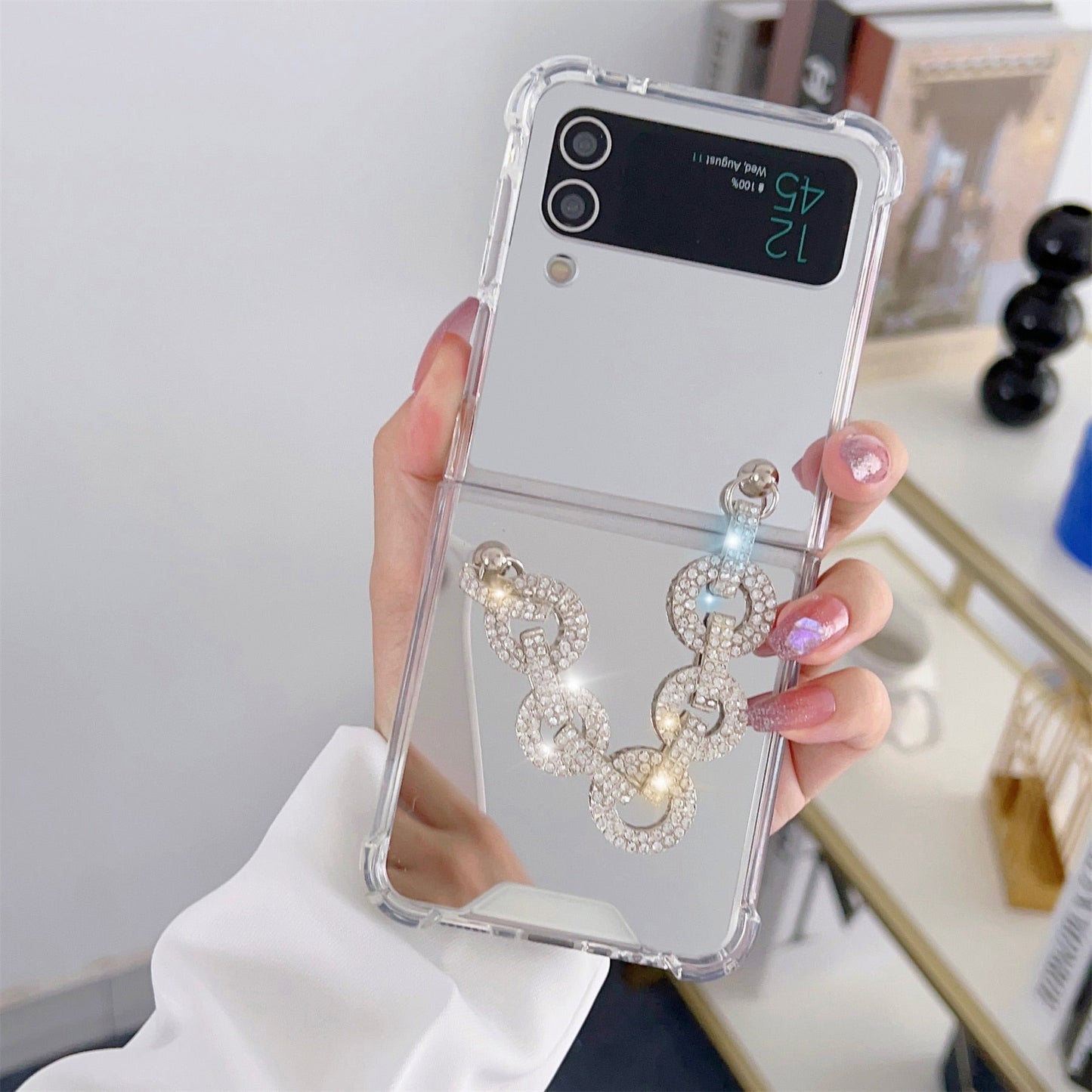 Luxury Rhinestone Mirror Case for Samsung Galaxy Z Flip 3 & 4