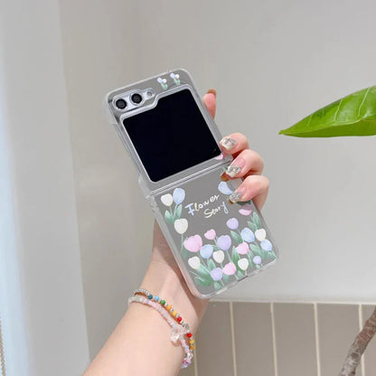 Tulip Flower Mirror Case for Samsung Galaxy Z Flip 3/4/5