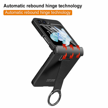 Full Protection Matte Case With Ring Bracket For Samsung Galaxy Z Flip 5