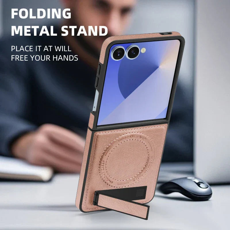 Elegant Leather Magnetic Stand Case