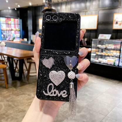 Luxury Heart Diamond Case for Samsung Galaxy Z Flip 3/4/5