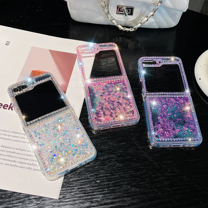 Cute Pearl Diamond Glitter Case for Samsung Galaxy Z Flip 3/4/5