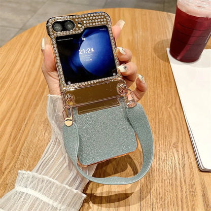 Luxury Glitter Wristband Case for Galaxy Z Flip