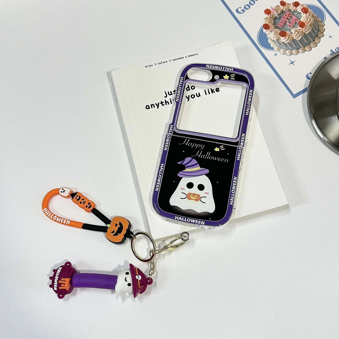 Happy Halloween Ghost Case for Samsung Galaxy Z Flip 3/4/5/6
