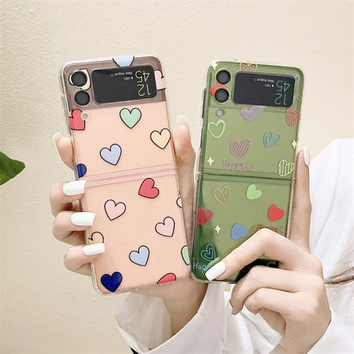Lovely Color Heart Case For Samsung Galaxy Z Flip 4