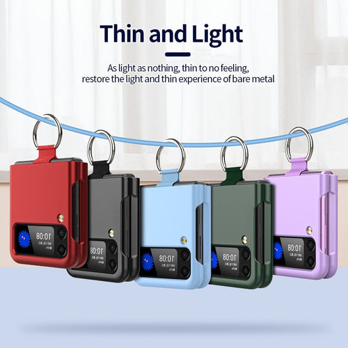 Shockproof Matte Case with Ring For Samsung Galaxy Z Flip 4