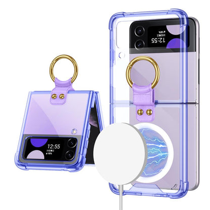 Transparent Wireless Charging Magnetic Case For Samsung Galaxy Z Flip 4