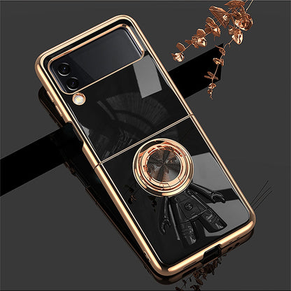 Magnetic Astronaut Holder Plating Case For Samsung Galaxy Z Flip 5
