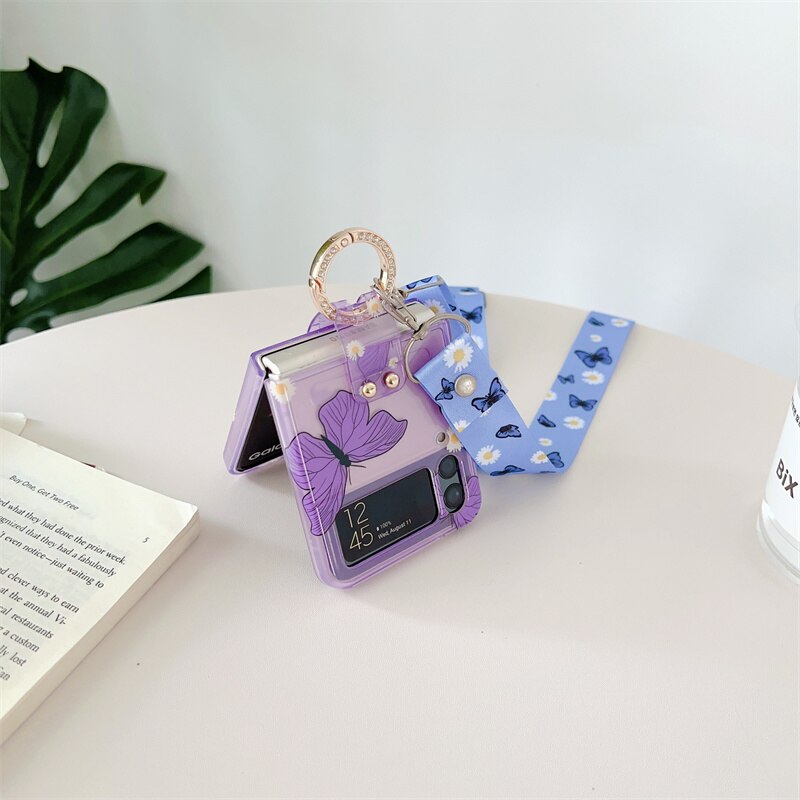 Cute Crossbody Butterfly Case For Galaxy Z Flip 3 & 4