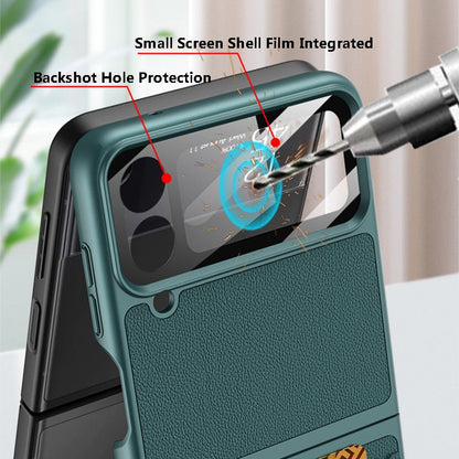 Leather Case with Card Holder For Samsung Galaxy Z Flip 4