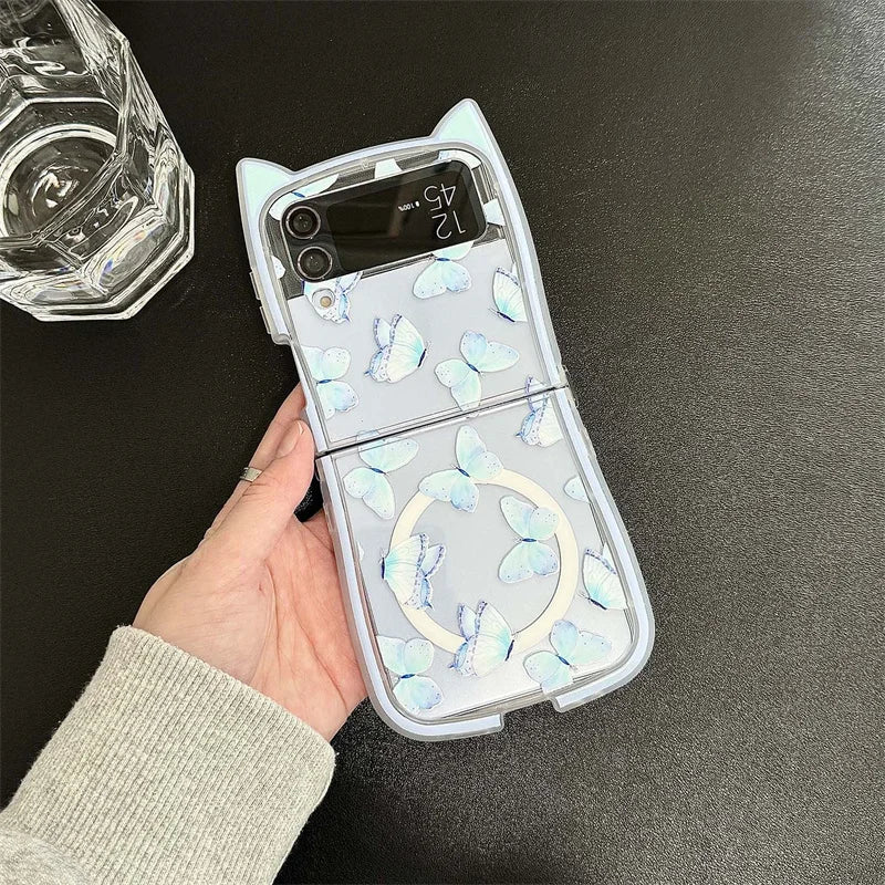 Cute Butterfly Magnetic Case for Galaxy Z Flip