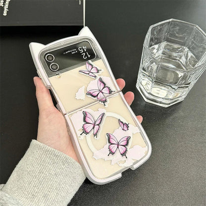 Cute Butterfly Magnetic Case for Galaxy Z Flip