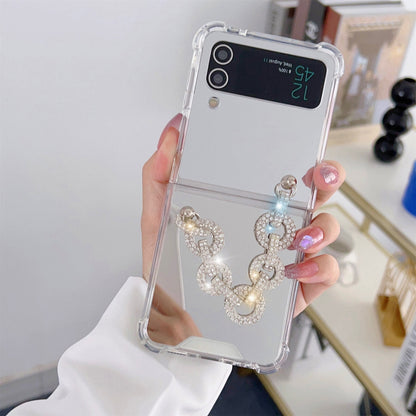Luxury Rhinestone Mirror Case for Samsung Galaxy Z Flip 3 & 4