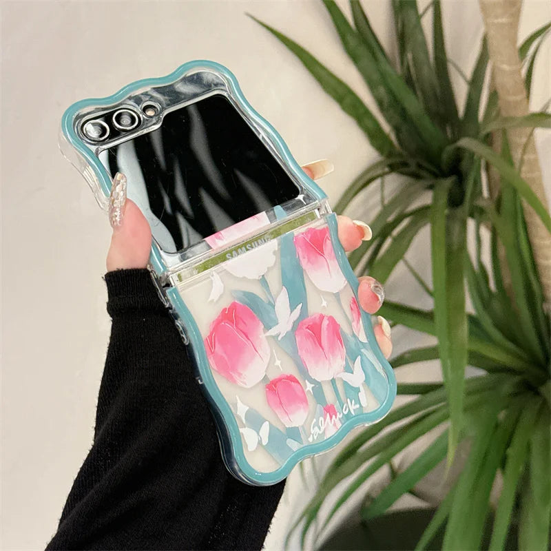 Cute Tulip Flower Case for Samsung Galaxy Z Flip 3/4/5