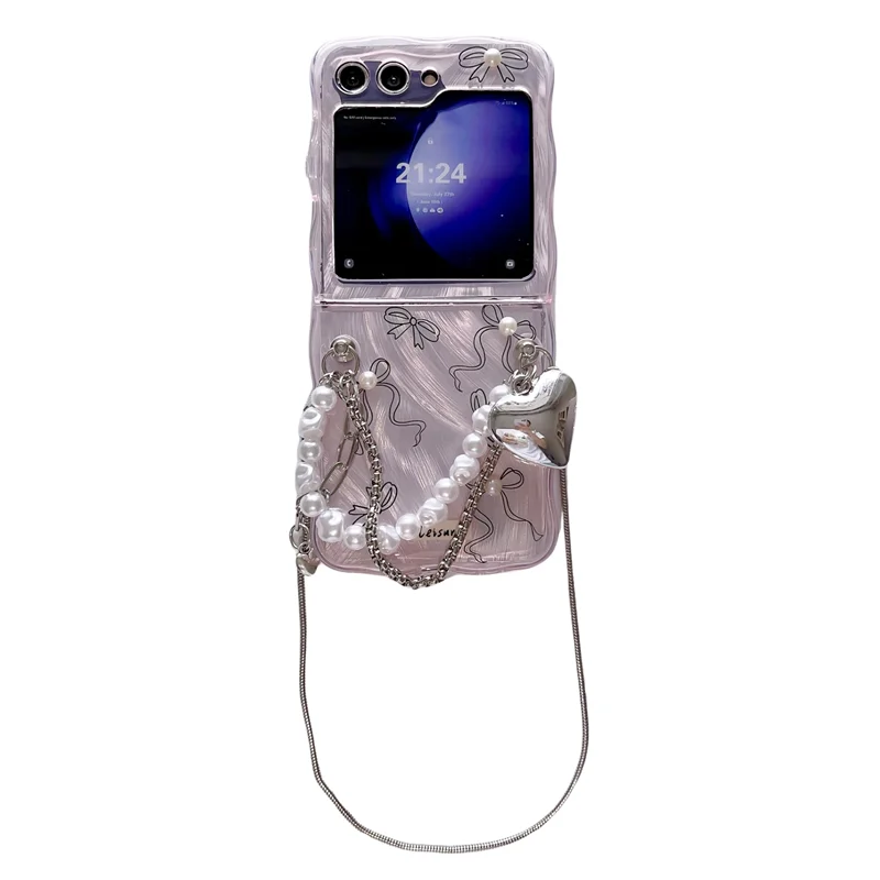 Cute Pearl Bow Case for Samsung Galaxy Z Flip 3/4/5
