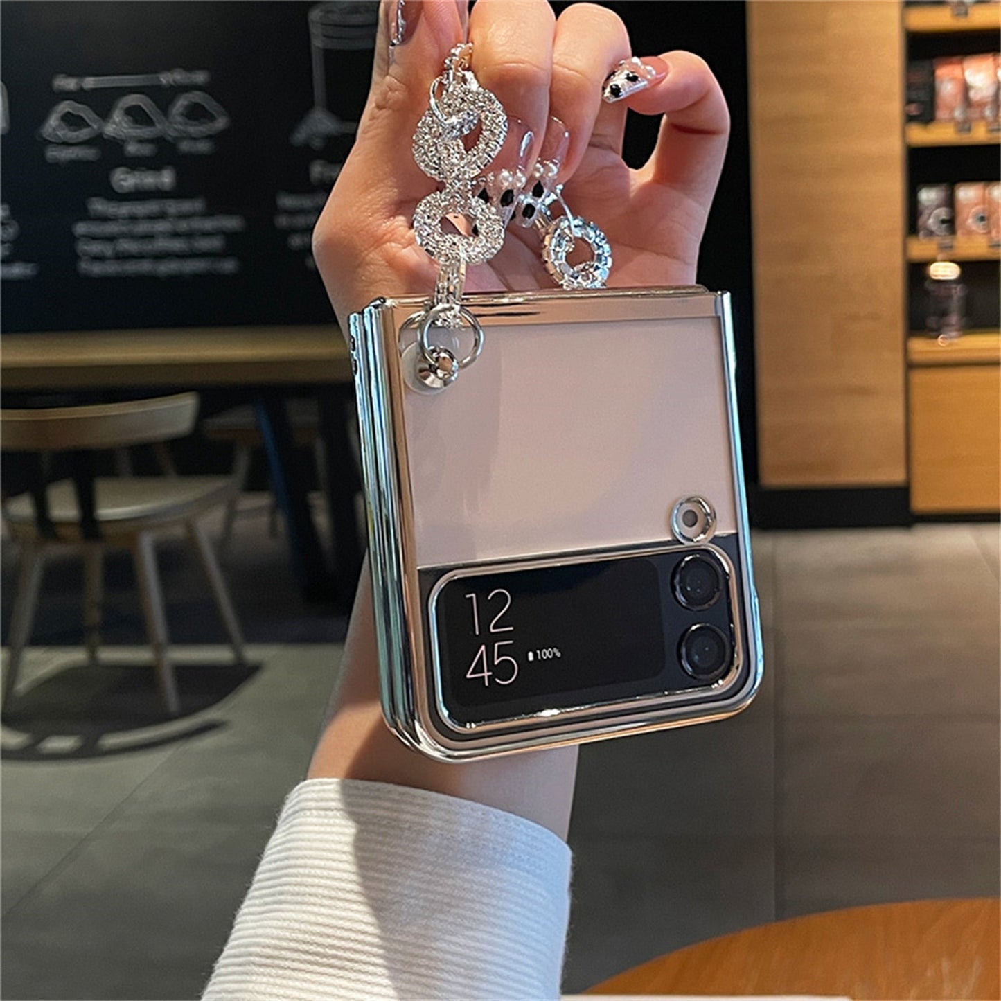 Luxury Case With Rhinestone Bracelet for Samsung Galaxy Z Flip 4