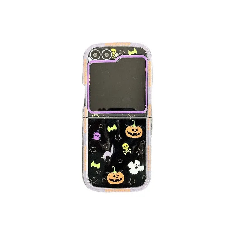 Happy Halloween Pumpkin Ghost Case for Samsung Galaxy Z Flip 3/4/5/6