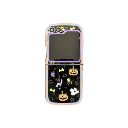 Happy Halloween Pumpkin Ghost Case for Samsung Galaxy Z Flip 3/4/5/6