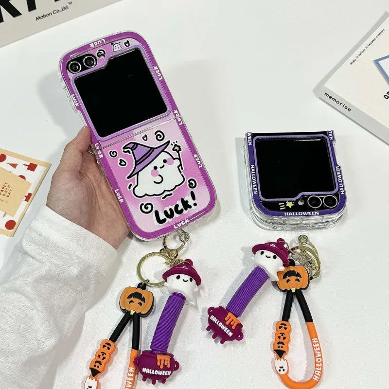 Happy Halloween Ghost Case for Samsung Galaxy Z Flip 3/4/5/6