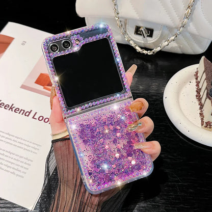 Cute Pearl Diamond Glitter Case for Samsung Galaxy Z Flip 3/4/5