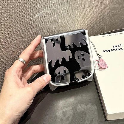 Halloween Ghost Mirror Phone Case for Samsung Z Flip Series