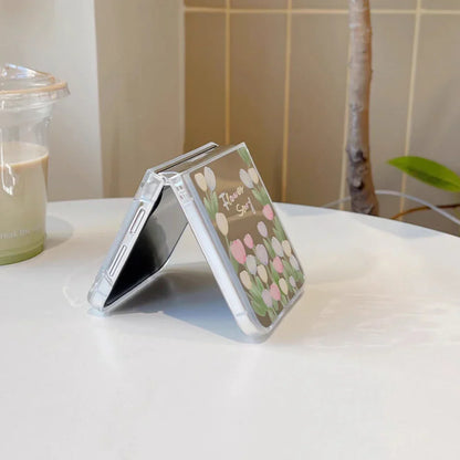 Tulip Flower Mirror Case for Samsung Galaxy Z Flip 3/4/5