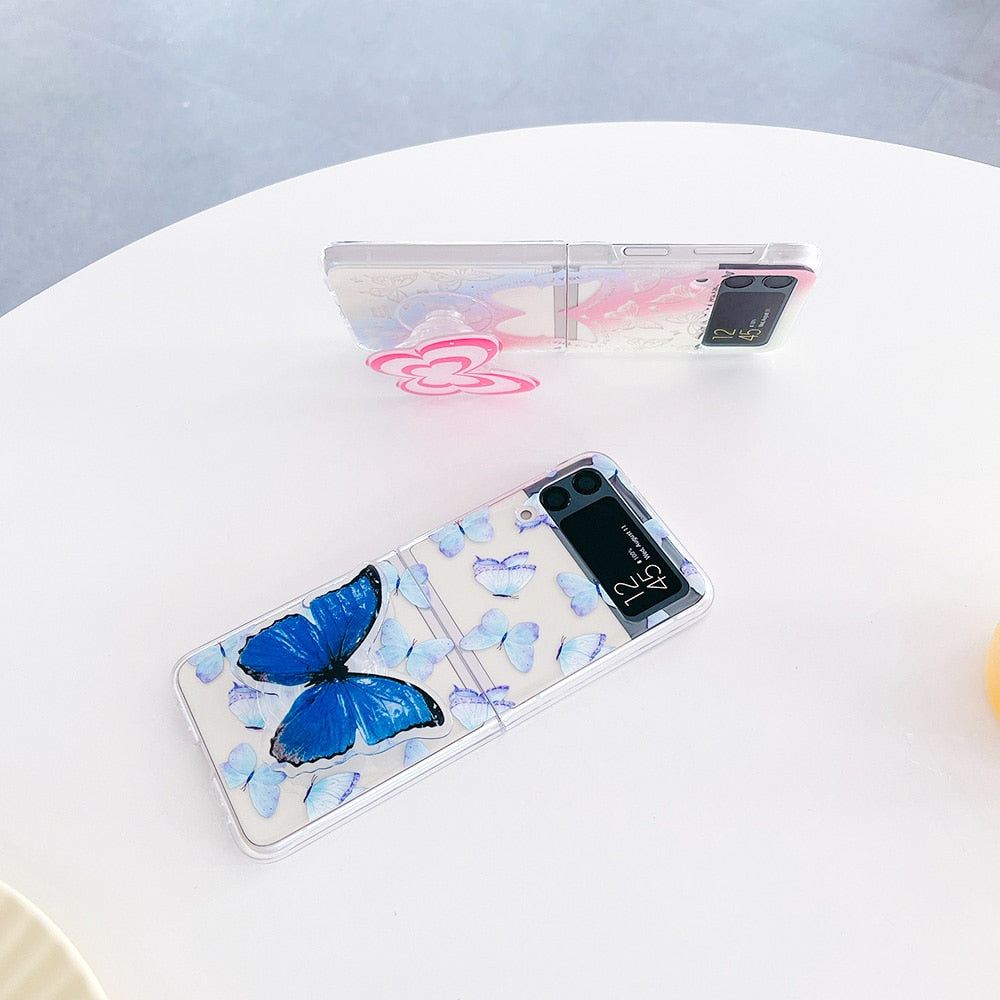 Butterfly Painted Shockproof Case For Samsung Galaxy Z Flip 4