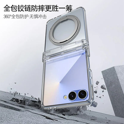 Clear Magnetic Ring Kickstand Cover