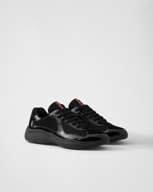 America's Cup sneakers in patent leather and technical fabric - Black Edition