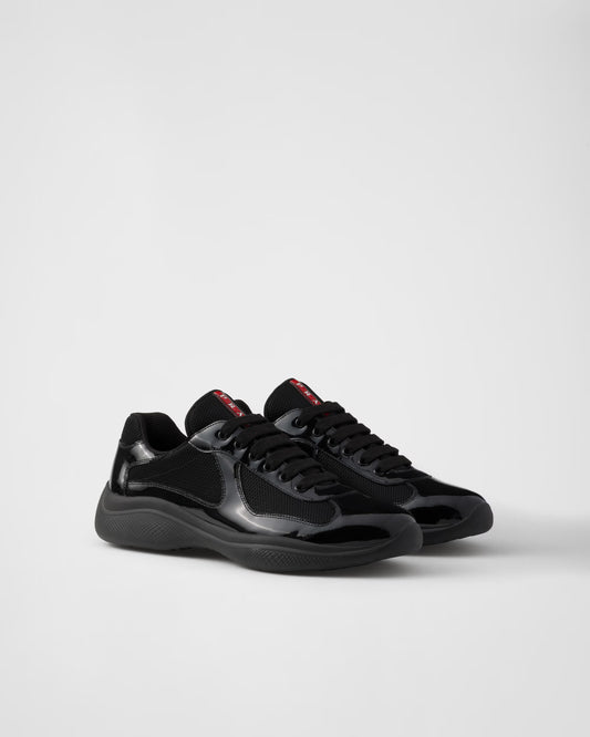 America's Cup sneakers in patent leather and technical fabric - Black Edition