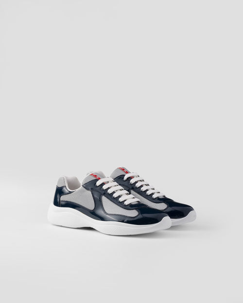 America's Cup sneakers in patent leather and technical fabric - Royal Blue / Silver