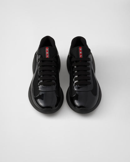 America's Cup sneakers in patent leather and technical fabric - Black Edition