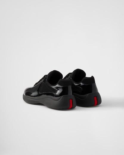 America's Cup sneakers in patent leather and technical fabric - Black Edition