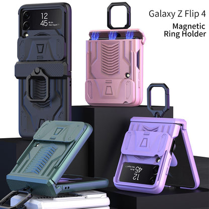 Magnetic Armor Case with Camera Protection For Samsung Galaxy Z Flip 4