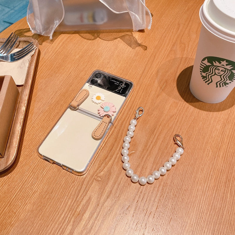 Flower Bracelet Phone Case For Samsung Galaxy Z Flip 4