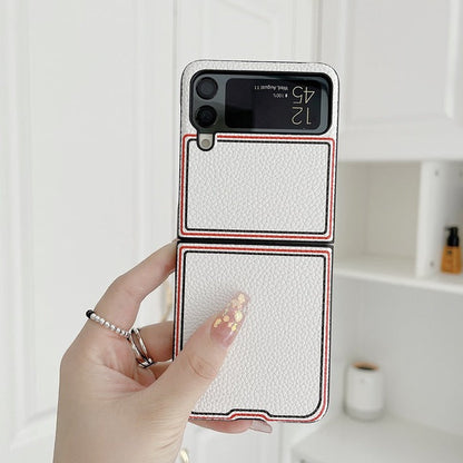 Fashion Joint name Lychee Case for Samsung Galaxy Z Flip 4