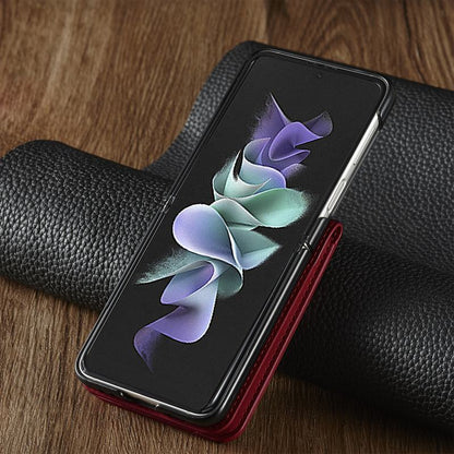 Luxury Leather Wallet Case For Z Flip 4